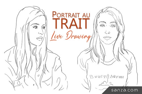 Live-Drawing - Portrait au Trait | SANZA, Animation Evénementielle