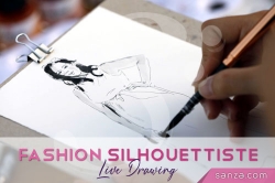 Live-Drawing - Fashion Silhouettiste | SANZA, Animation Evénementielle