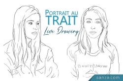 Live-Drawing - Portrait au Trait | SANZA, Animation Evénementielle